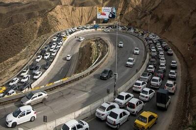 ترافیک سنگین در جاده هراز