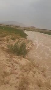 سیل دیروز ۱۲مرداد۱۴۰۳ بند خاکی روستای دروا (زرین دشت ) + فیلم