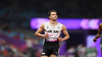  حسن تفتیان سریع‌ترین مرد ایران به نیمه‌نهایی نرسید