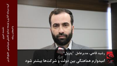 امیدوارم هماهنگی بین دولت و شرکت‌ها بیشتر شود