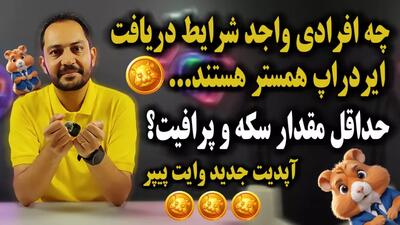 افراد واجد شرایط دریافت ایردراپ همستر |  نکات مهم وایت پیپر و سکه