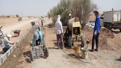 ابراز خرسندی اهالی روستای ده محمد از تکمیل پروژه جدول کشی + تصاویر