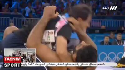 شکست حریف ارمنستانی با فن سوبلس + فیلم / مسابقات کشتی فرنگی المپیک