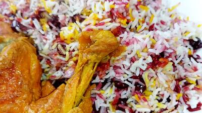 فیلم طرز تهیه آلبالو پلو با مرغ