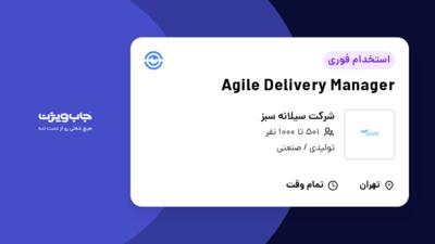 استخدام Agile Delivery Manager در شرکت سیلانه سبز