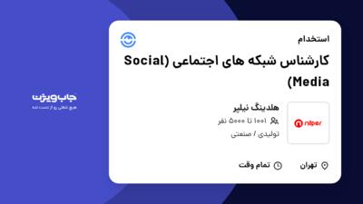 استخدام کارشناس شبکه های اجتماعی (Social Media) در هلدینگ نیلپر