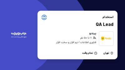 استخدام QA Lead در پیندو