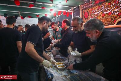 خدمت‌رسانی قهرمانان المپیک در موکب ورزشکاران موحبان الرضا نجف