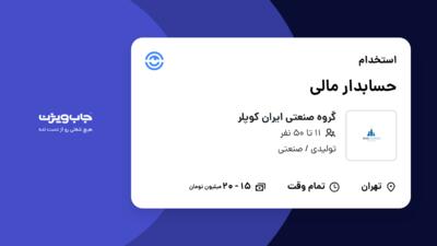 استخدام حسابدار مالی در گروه صنعتی ایران کوپلر