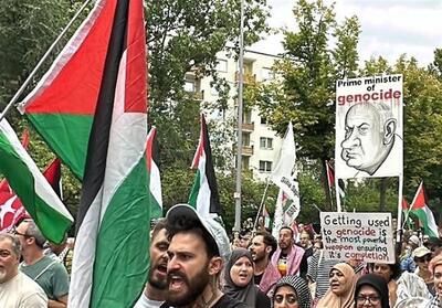 برگزاری اعتراضات حامی فلسطینیان در برلین - تسنیم