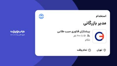 استخدام مدیر بازرگانی در پیشتازان فناوری سیب طلایی