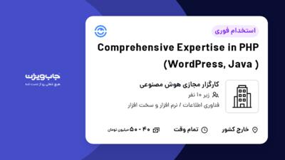 استخدام Comprehensive Expertise in PHP (WordPress,  Java ) در کارگزار مجازی هوش مصنوعی