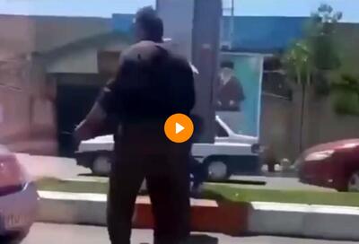 برخورد عجیب مامور سد معبر با دستفروش بیچاره