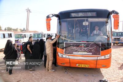 خدمت‌رسانی ۱۳۱ دستگاه اتوبوس بین شهری به زائران در مرز خسروی