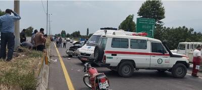 تصادف ۴ خودرو در گرگان با ۱۰ حادثه دیده