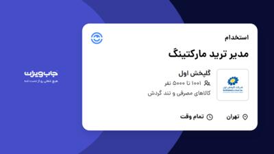 استخدام مدیر ترید مارکتینگ در گلپخش اول