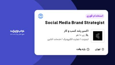 استخدام Social Media Brand Strategist در اکسیر رشد کسب و کار