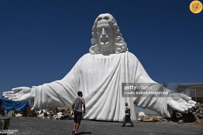 (تصاویر) ساخت بزرگترین مجسمه عیسی مسیح در ارمنستان