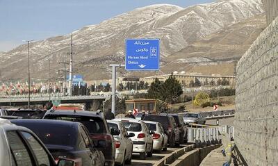 ترافیک سنگین در مسیر جنوب به شمال آزادراه تهران- شمال