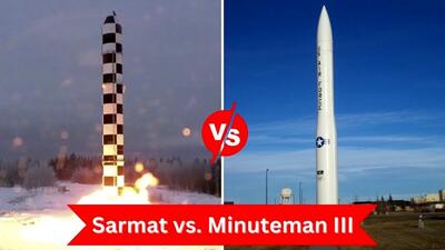 (تصاویر) مقایسه موشک های بالستیک قاره پیمای RS-28 Sarmat و Minuteman III