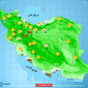 باد و باران در شمال کشور | آسمان کدام استان ها آخر هفته بارانی است؟ + نقشه