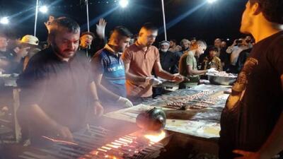 حال و هوای موکب امام رضا (ع) روستای ده محمد در روز‌های پایانی ماه صفر + فیلم