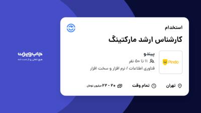 استخدام کارشناس ارشد مارکتینگ در پیندو