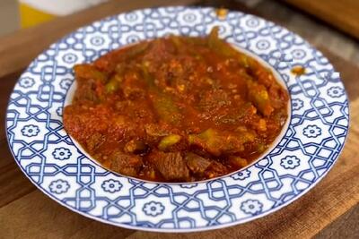 مواد لازم و طرز تهیه خورشت بامیه