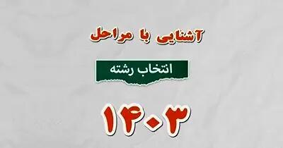 آشنایی با مراحل انتخاب رشته آزمون سراسری سال ۱۴۰۳ + موشن گرافیک