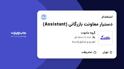 استخدام دستیار معاونت بازرگانی (Assistant) در گروه ماموت