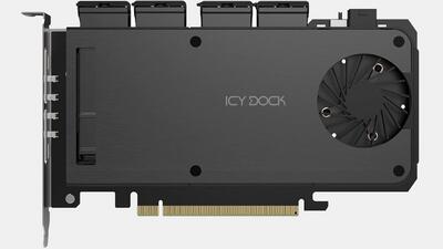 Icy Dock آداپتور ۴ اسلات M.2 برای SSDهای PCIe 5.0 را معرفی کرد