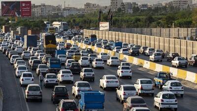 ترافیک پرحجم در مسیرهای منتهی به تهران