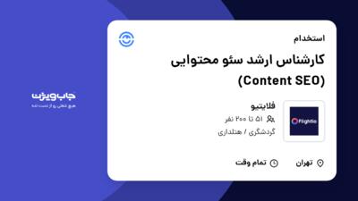 استخدام کارشناس ارشد سئو محتوایی (Content SEO) در فلایتیو