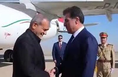 گفتگوی پزشکیان و بارزانی در خاک  اقلیم کردستان