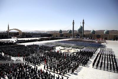 مراسم عهد سربازی و تجدید بیعت با امام زمان(عج) در مسجد جمکران