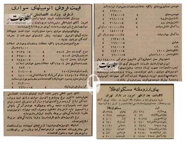 قیمت انواع خودرو در تهران ۷۰ سال پیش چقدر بود؟