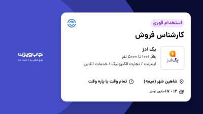 استخدام کارشناس فروش در یک ادز