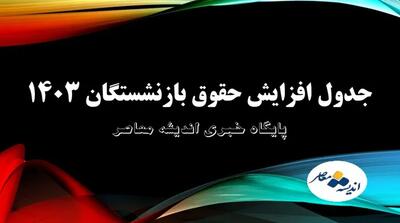 اندیشه معاصر - خبر فوری افزایش حقوق بازنشستگان تامین اجتماعی قطره| جدول فرمول اجرای همسان سازی حقوق بازنشستگان / واریز علی‌الحساب ۲ میلیون تومانی تیر و مرداد برای بازنشستگان از شنبه اندیشه معاصر