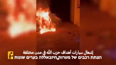 انتشار سخنان حضرت آیت‌الله خامنه‌ای در قلب تل‌آویو توسط نیروهای عملیاتی حزب‌الله لبنان