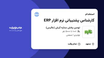 استخدام کارشناس پشتیبانی نرم افزار ERP در توسن پخش ستاره کیش (عالیس)