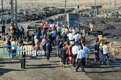 محوطه معدن طبس بعد از حادثه