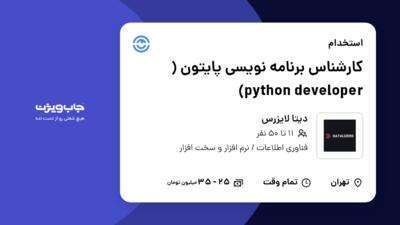 استخدام کارشناس برنامه نویسی پایتون ( python developer) در دیتا لایزرس