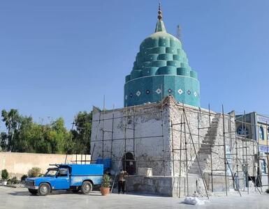 عملیات مرمت امام‌زاده سلیمان‌بن‌علی (ع) گناوه آغاز شد