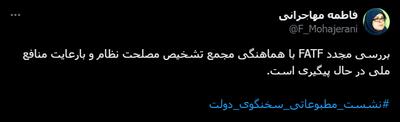 سخنگوی دولت: FATF بررسی مجدد می شود