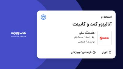 استخدام آنالیزور کمد و کابینت در هلدینگ نیلپر