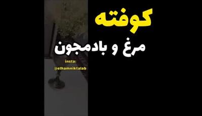 کوفته مرغ و سس بادمجون