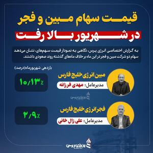 قیمت سهام مبین و فجر در شهریور بالا رفت +اینفوگرافیک 