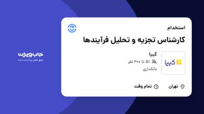 استخدام کارشناس تجزیه و تحلیل فرآیندها در کیپا