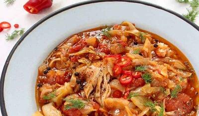 طرز تهیه خوراک کلم خوش طعم و سالم در خانه