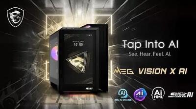 عرضه کیس تمام عیار MSI MEG Vision X AI با پردازنده‌های Arrow Lake اینتل و کارت‌های RTX 50 انویدیا